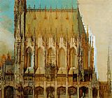 Hans Makart Canvas Paintings - Gotische Grabkirche St. Michael, Seitenansicht